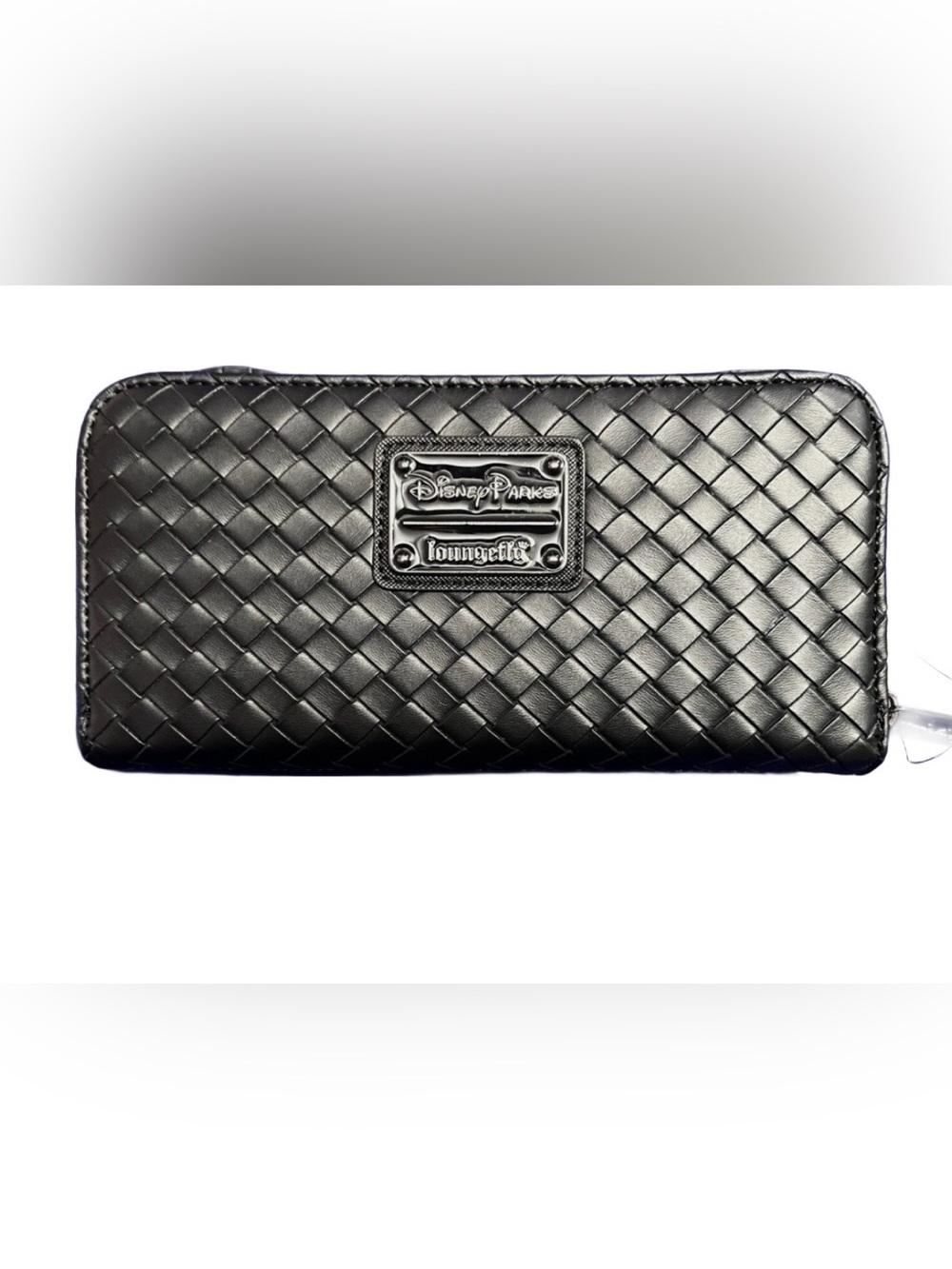 Disney Parks Loungefly Metallic Mickey Ear Woven Zip Wallet